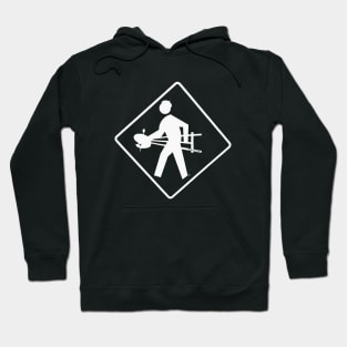 Artist Crossing White stencil Hoodie